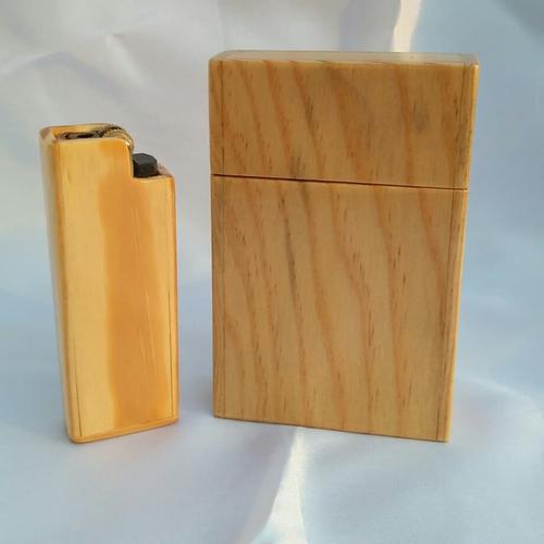 Jual Promoo kotak rokok kayu free cover korek apik kayu jati belanda ...
