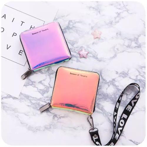 Gambar Dompet Hologram mini lucu / dompet wanita korea murah - Ungu dari adelta undefined Tokopedia