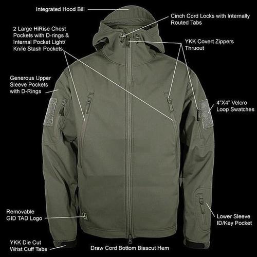 tactical hooded fleece jacket