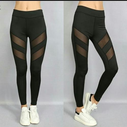 black mesh leggings