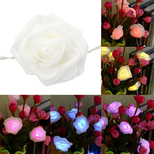 LED Rose Flower Fairy String Lights – Battery Powered, Waterproof, 1.5m To 10m, Warm White