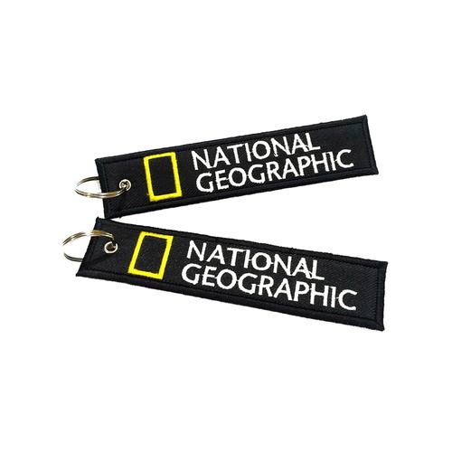 Foto Produk Keychain Keytags Gantungan Kunci Bordir NATIONAL GEOGRAPHIC Premium dari AB Embroidery Store