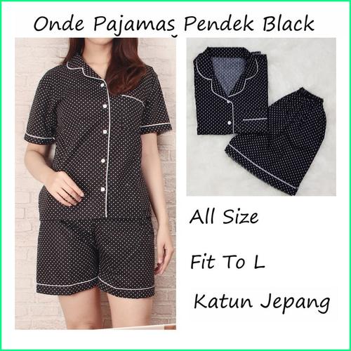 Foto Produk BAJU TIDUR PIYAMA HOT SALE! POLKADOT BLACK / FAVORIT MODEL TERBARU dari bajutidur71