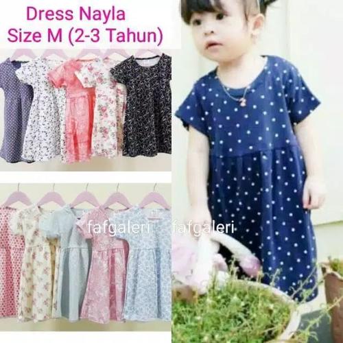 Foto Produk Dress Nayla M (2-3 Tahun) Baju Dress Anak Perempuan dari FAF Galeri