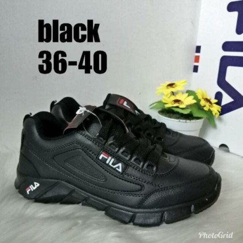 Foto Produk Sepatu Fila - Sneakers Wanita Full Hitam - Best Seller 2019 dari Eagle Shoes