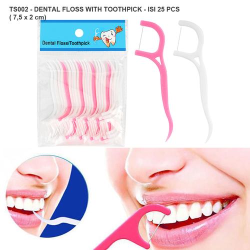 Jual Dental Floss With Toothpick / Benang Gigi dan Tusuk Gigi isi