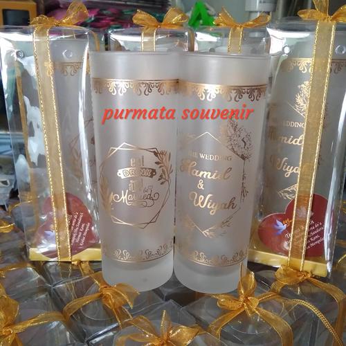 Foto Produk souvenir gelas slim/souvenir gelas murah/souvenir pernikahan dari purmata souvenir