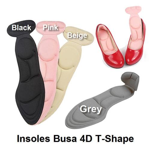 Foto Produk Insoles Busa 4D T-Shape Insole Alas Sepatu Heels Shoes Arch Tumit - Harga 1 Pasang, Black dari kioscasing