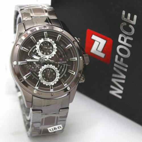 Foto Produk Jam Tangan Pria Naviforce Original New Best Seller - Hitam Putih dari Grosiran Jam Murah
