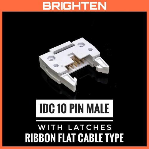 Jual IDC 10pin Male with Latches 10P dengan Kunci Ribbon Flat Cable