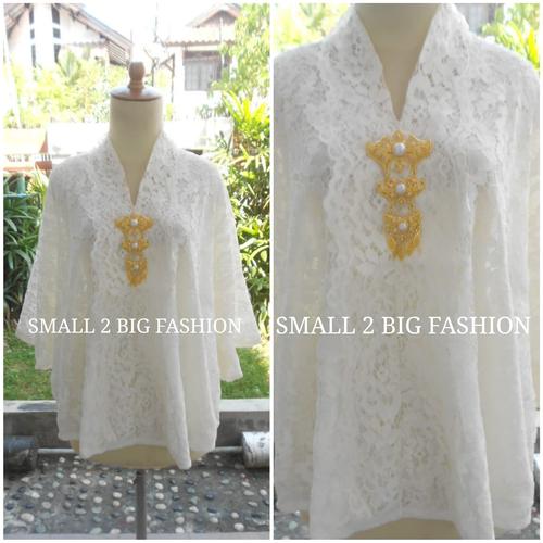 Foto Produk kebaya brokat jumbo 3L 4L 5L 6L 7L 8L / blouse brukat panjang big size dari Small 2 Big Fashion