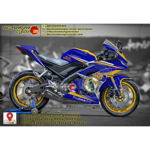 Gambar Decal Motor Sticker Motor Yamaha R15 V3 Real Madrid 001 - Graftac, Glossy Kilap dari Nusakambangan Sticker01 undefined Tokopedia