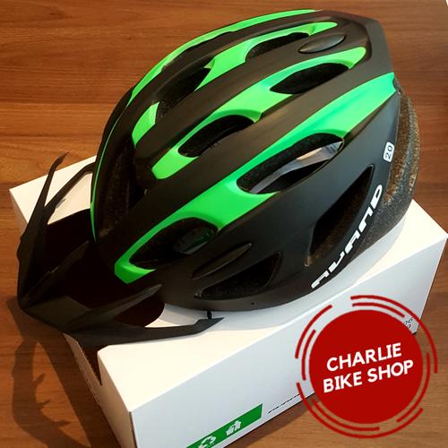 Foto Produk Helm Sepeda Avand A20 New Model 2019 Hitam Hijau - Black Green 270Gr dari Charlie Bike Shop
