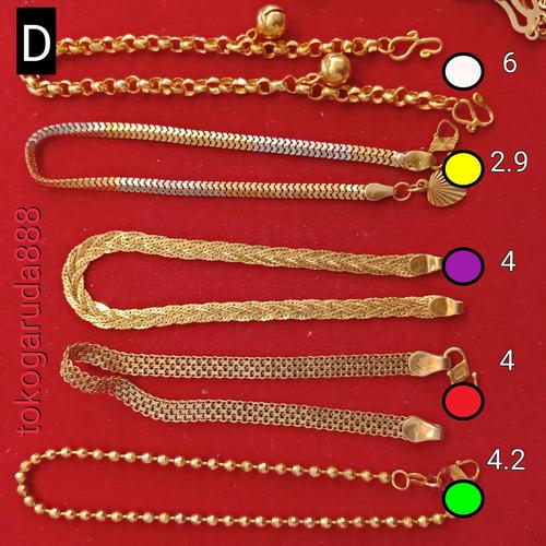 Gelang tangan wanita tali emas asli kadar 700 70 22 2 dua - 6 enam g D - Kuning di tokogaruda888 | Tokopedia