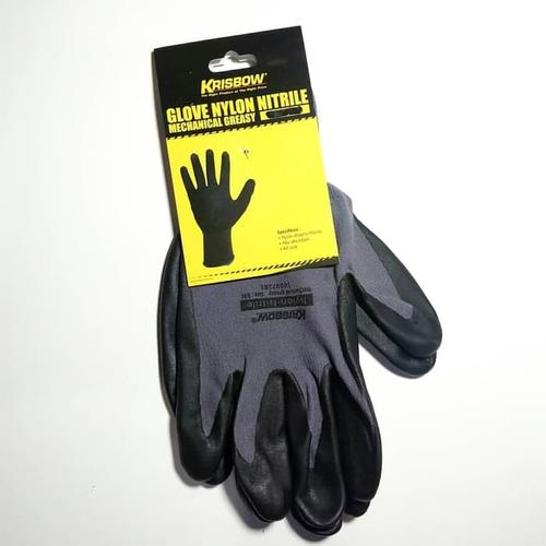 Jual Sarung Tangan Kerja Safety KRISBOW / Gloves Nylon Nitrile