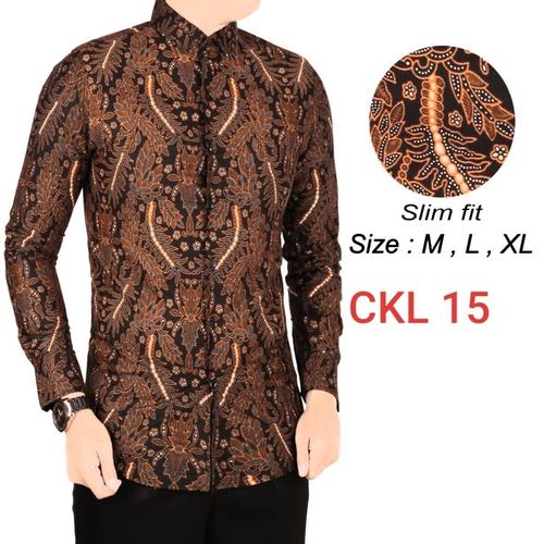 Foto Produk KEMEJA BATIK PRIA SLIM FIT LENGAN PANJANG CKL 15 dari KingBatikCollection