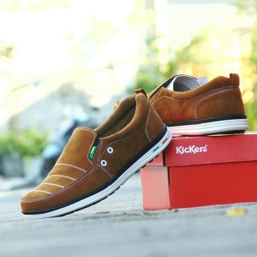 Foto Produk Sepatu Pria Kerja Kickers Sidney Corduray - Coklat Tan - Slip On Slop dari RINDU_ORDER