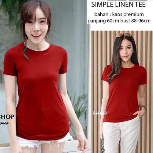 Jual Simple Linen Tee - Jakarta Barat 