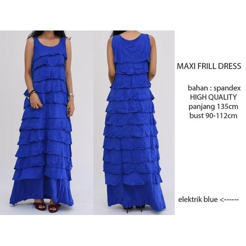 Jual Maxi Frill Dress (1039) (4,9 