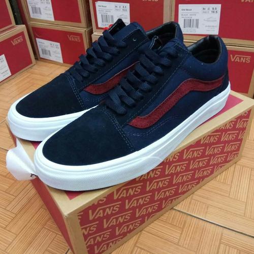maroon and blue vans