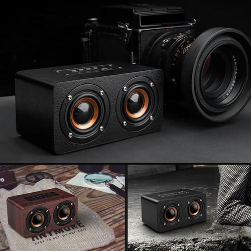 Jual speaker bluetooth wood mini 