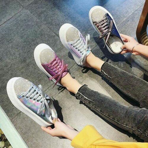 glitter walking shoes