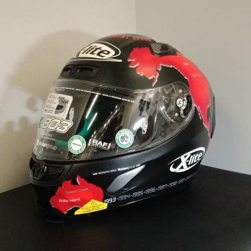 Foto Produk HELM XLITE X803 CARLOS CHECA 015 FLAT BLACK dari Apparel Hedon