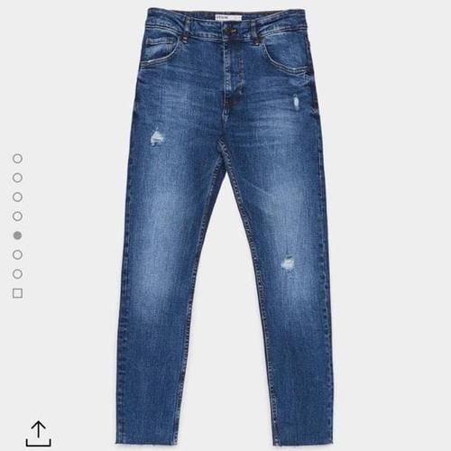 TAG Bershka Skinny Blue Jeans - Biru 