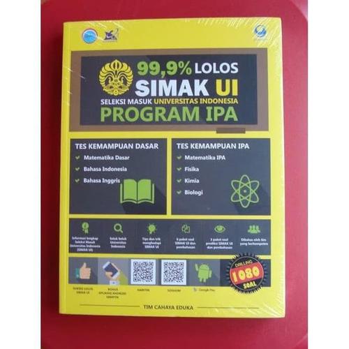 Foto Produk Buku 99,9% LOLOS SIMAK UI PROGRAM IPA 2018 2019, Grasindo dari Yenni Tedjokoesoemo Shop