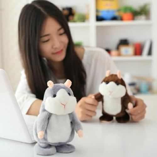 Foto Produk Mainan Anak Boneka HAMSTER WALKING and TALKING,Berjalan & Peniru suara - Cokelat dari lovely kayy
