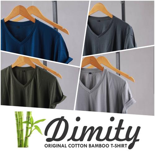 Foto Produk Kaos Polos V-NECK Katun Bambu ( Cotton Bamboo ) dari DIMITY