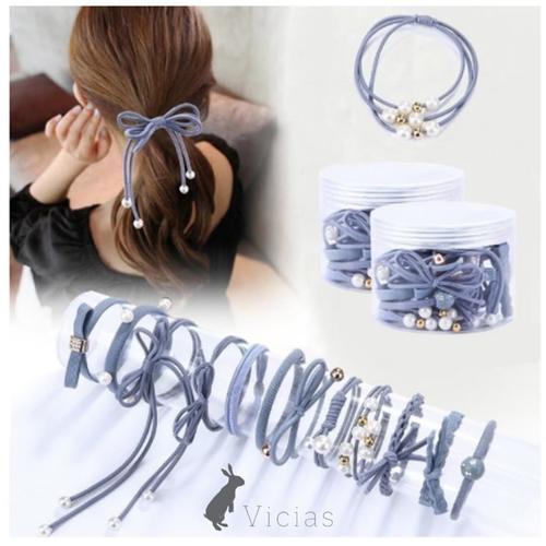 Foto Produk IR04 - 12pcs Set Ikat Rambut Wanita / Cewe / Anak Perempuan Korea dari VICIAS