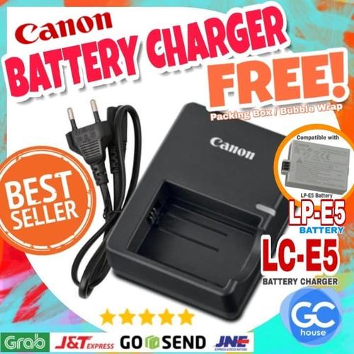 Foto Produk Charger Canon LC-E5 LC-E5E LC-E5C for LP-E5 DSLR Eos 1000D 500D 450D dari GC house