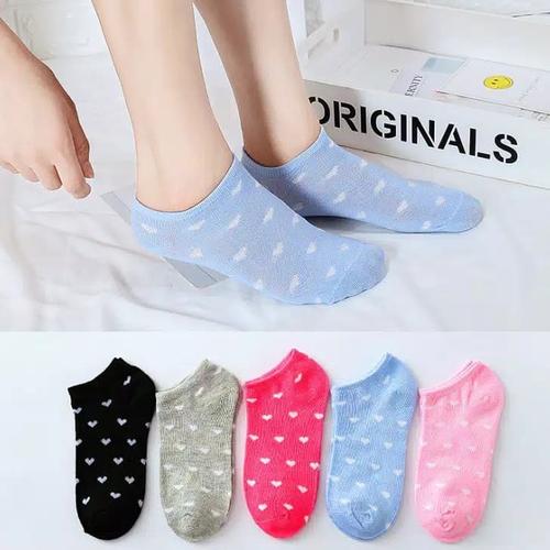 Foto Produk Kaos Kaki Wanita Mata kaki Little Heart - Kaoskaki remaja impor murah - Abu-abu dari Gracia OS
