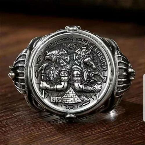 Foto Produk egypt god anubis pyramid mummy skull ring cincin tengkorak import dari tokonline jakarta