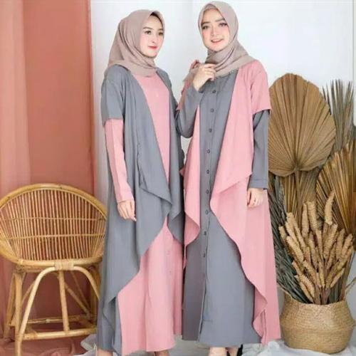 Foto Produk Busana Muslim Wanita Dress NESSA Gamis Terbaru Termurah dari Zy's Distro