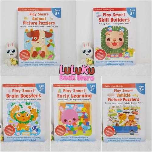 Foto Produk Satu Set isi 5 buku Gakken Workbook Workbooks Play Smart 3+ dari LuLuKu Book Store