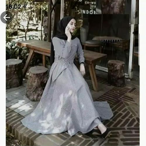 Foto Produk Pakaian Baju Busana Muslim Wanita Maxi Dress PLUMATE Termurah Terbaru dari Zy's Distro