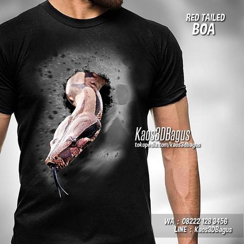Jual Baju Kaos ULAR REPTIL Mania RED TAILED BOA Snake RETIC Indonesia ...