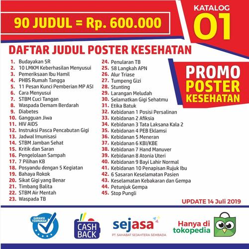 Foto Produk 86 Judul Paket Poster Kesehatan dari Syafana