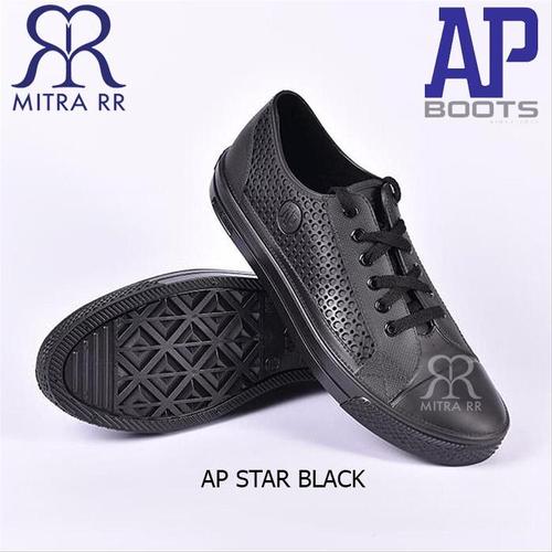 Jual Sepatu ApStar AP STAR AP Boots Karet PVC Karet Full Black Hitam ...