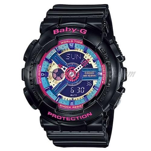 Foto Produk JAM TANGAN WANITA MERK BABY-G TYPE BA-110 HITAM WARNA ORI BM dari GMT Watch Store