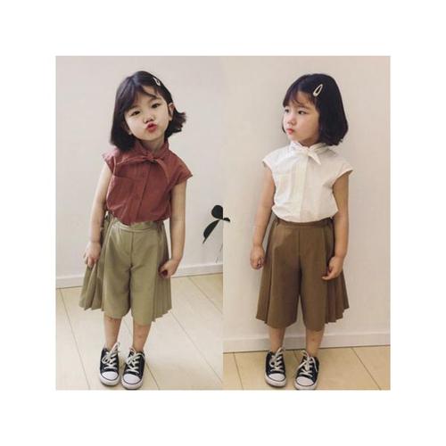 Jual Setelan Anak Perempuan Celana Kulot Warna Coklat Baju Retro Anak Cewe 4 5 Tahun Jakarta Pusat Melodiro Tokopedia