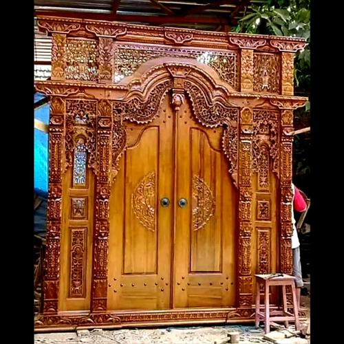 Jual Gebyok Kayu Jati Solid Pintu Ukir Kusen Jendela 2 5 Meter Kab Jepara Solid Wood Tokopedia<script async src=