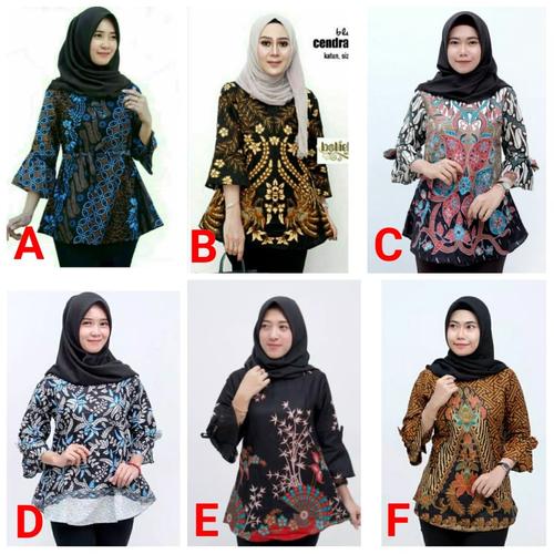 Foto Produk Atasan Batik Wanita B Blus Batik Pekalongan Wanita Blus Batik Kerja - Atasan Batik, L dari Nani Batik Pekalongan