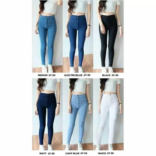 Foto Produk Celana Jeans Highwaist Wanita Celana Highwaist Jeans Cewek - Black, Size 27 dari rumahjeans