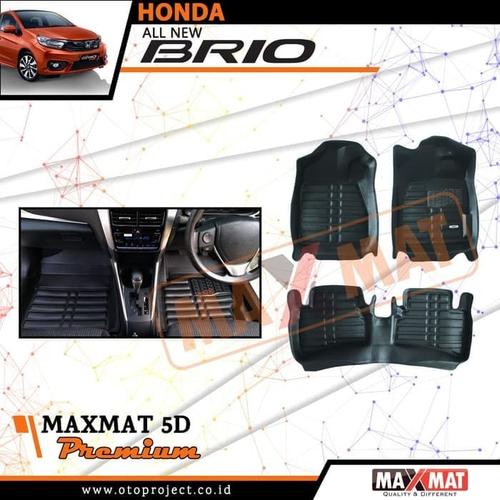 Foto Produk Karpet mobil maxmat 5d tipe Premium black All New Brio 2018-2019 dari Mega Oriental Motor