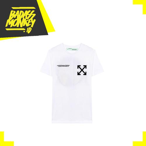 Promo OFF WHITE FLAMED BART MEGA OVER TEE WHITE MULTICOLOR Cicil 0 