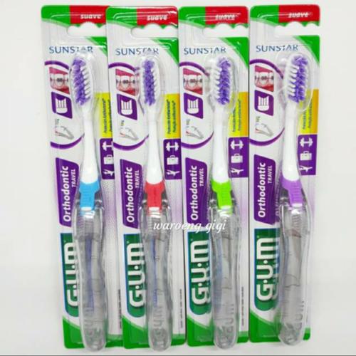 Gambar Sikat Gigi Ortho Travel GUM / Gum Travel orthodontic brush dari Waroeng Gigi Kota Surabaya Tokopedia