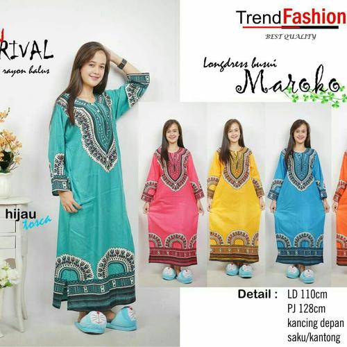 Foto Produk daster gamis Muslim baju tidur dewasa longdress batik dari grosir murah solo